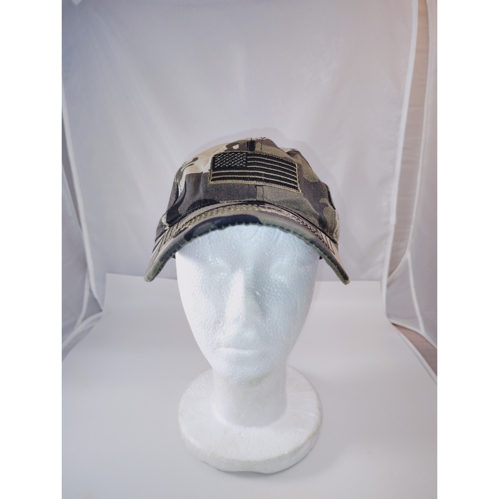 USA American Flag Hat Camo print mesh sides back adjustable‎ baseball cap